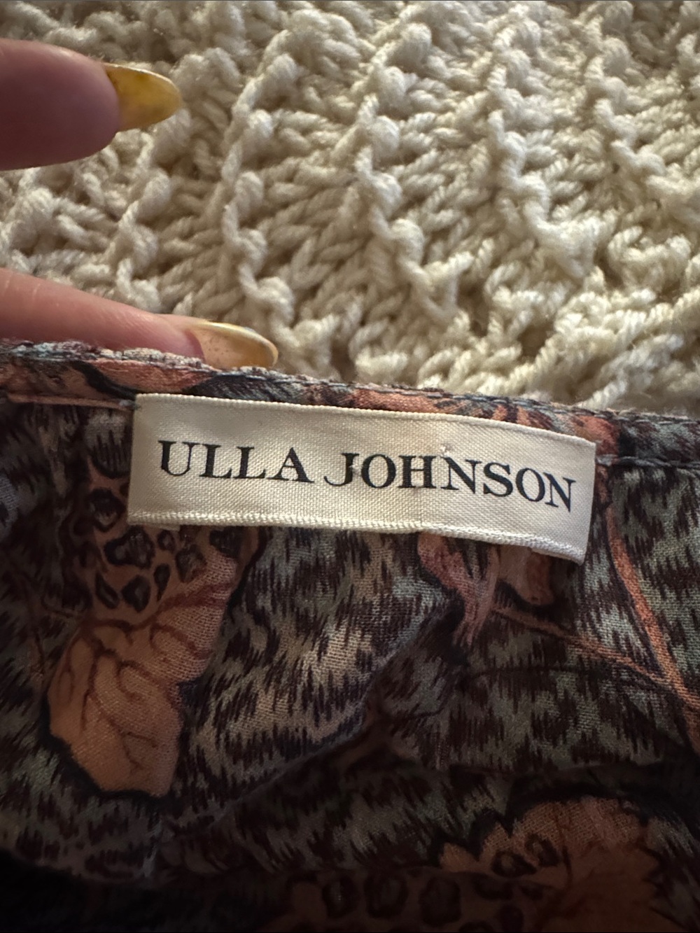 Ulla Johnson Tyra Mixed Print Dress Size 4 - Picture 4 of 8